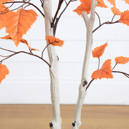 4ft. Autumn Paper Birch Artificial Fall Tree