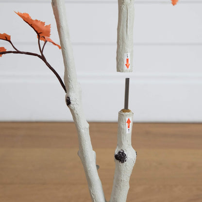 4ft. Autumn Paper Birch Artificial Fall Tree