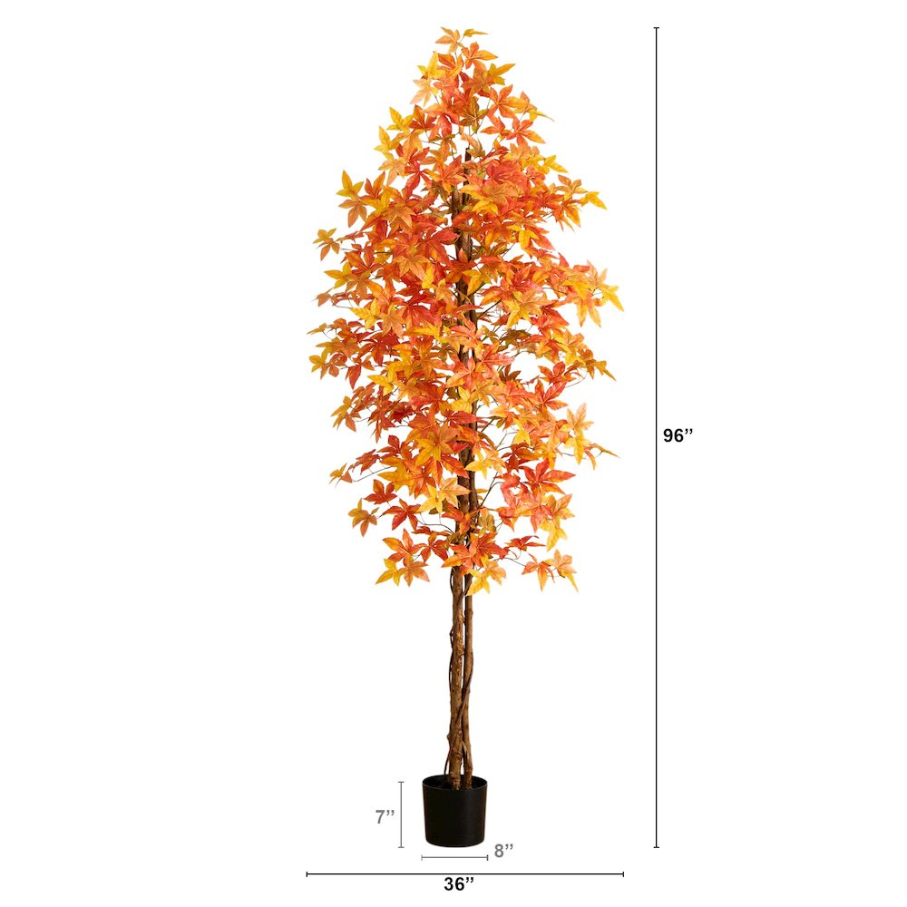 8ft. Autumn Deluxe Maple Artificial Fall Tree