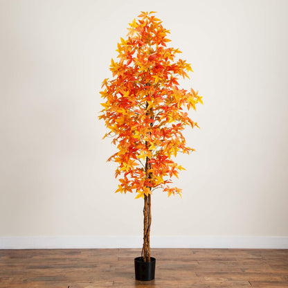 8ft. Autumn Deluxe Maple Artificial Fall Tree