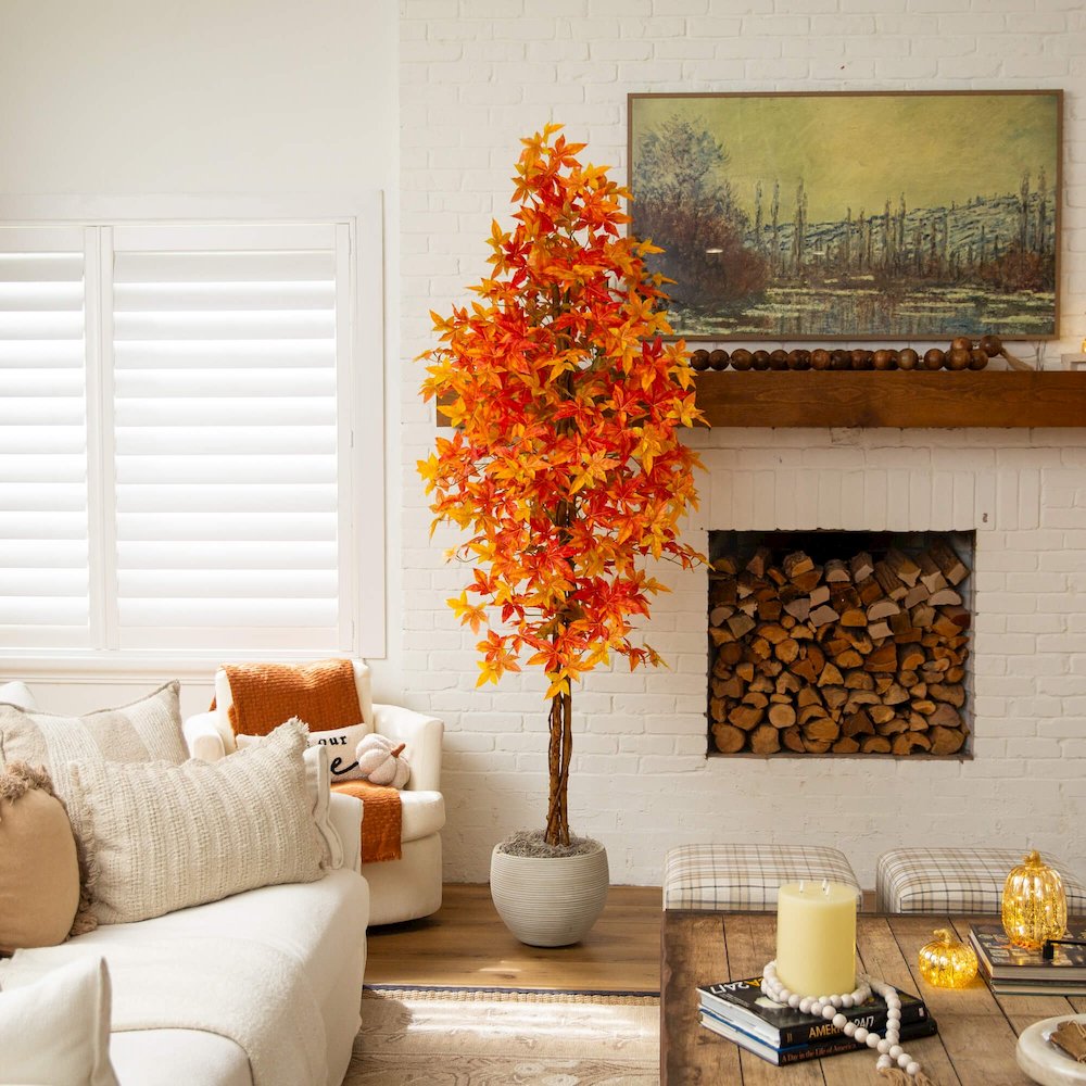 8ft. Autumn Deluxe Maple Artificial Fall Tree
