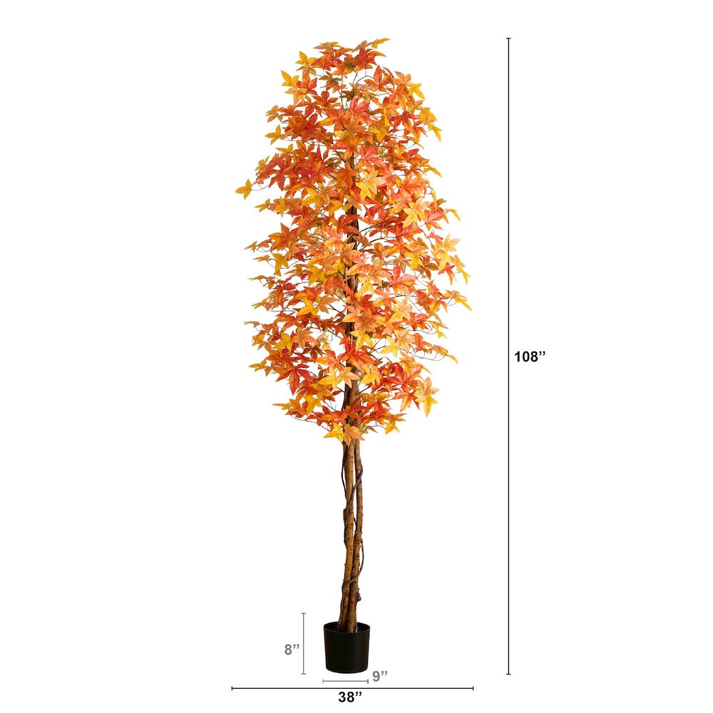 9ft. Autumn Deluxe Maple Artificial Fall Tree