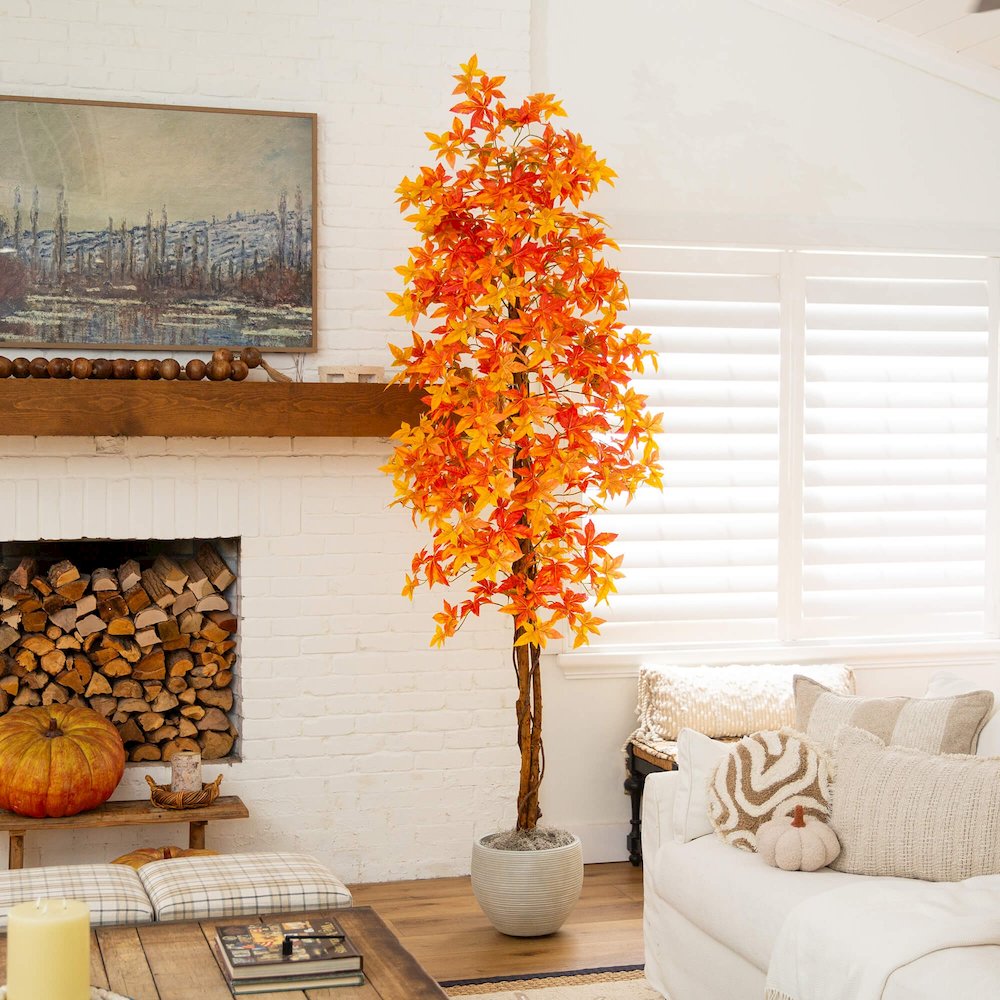 9ft. Autumn Deluxe Maple Artificial Fall Tree