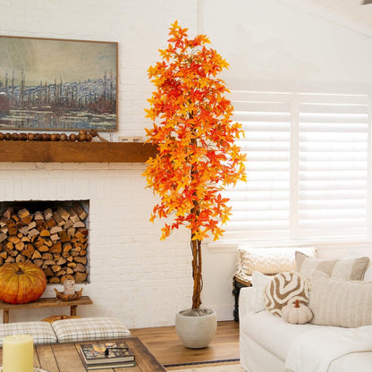 9ft. Autumn Deluxe Maple Artificial Fall Tree