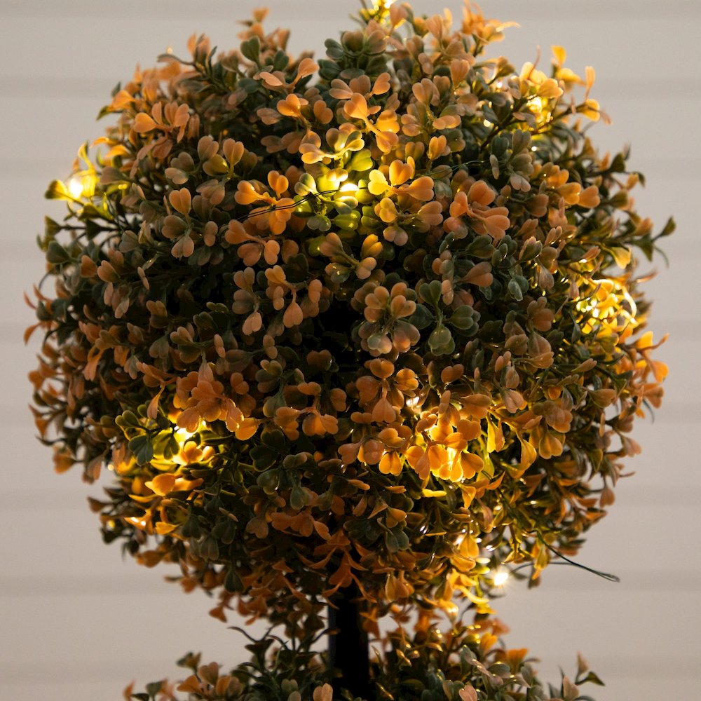 3ft. Autumn Triple Ball Boxwood Artificial Fall Topiary Tree