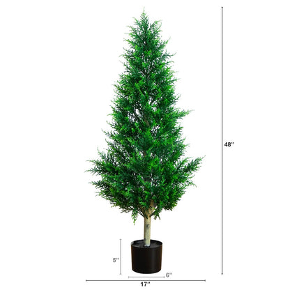 4ft. UV Resistant Artificial Cypress Tower Tree (Indoor/Outdoor)