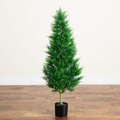 4ft. UV Resistant Artificial Cypress Tower Tree (Indoor/Outdoor)