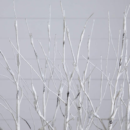 2ft. Pre-Lit Artificial White Birch Centerpiece with 84 LED Lights