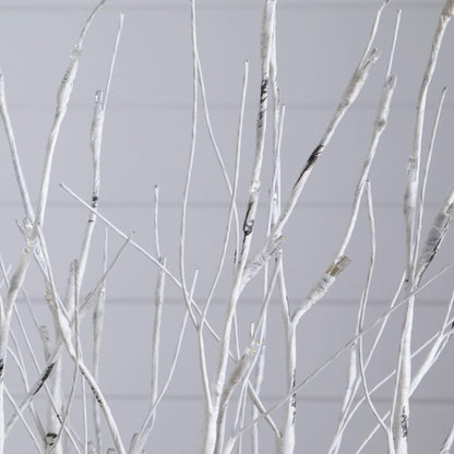 2ft. Pre-Lit Artificial White Birch Centerpiece with 84 LED Lights