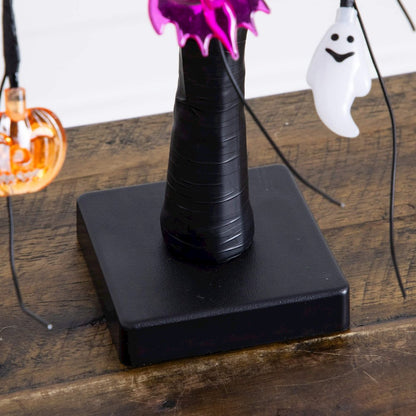 2ft Pre-Lit Artificial Halloween Eyeballs, Ghosts, Bats & Pumpkins Ornament Tree