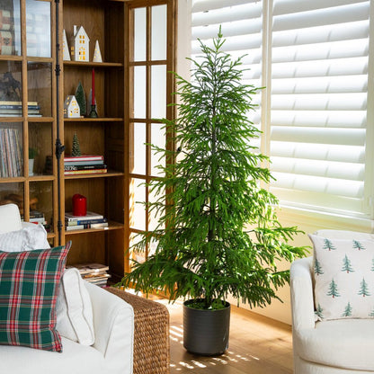 6ft. Artificial Real Touch Norfolk Island Pine Christmas Tree with Natural Look