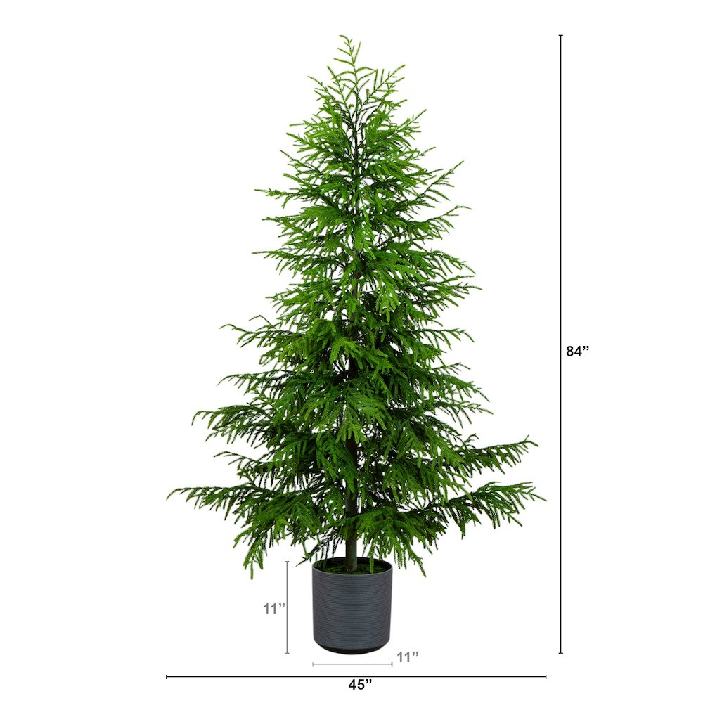 7ft. Artificial Real Touch Norfolk Island Pine Christmas Tree with Natural Look