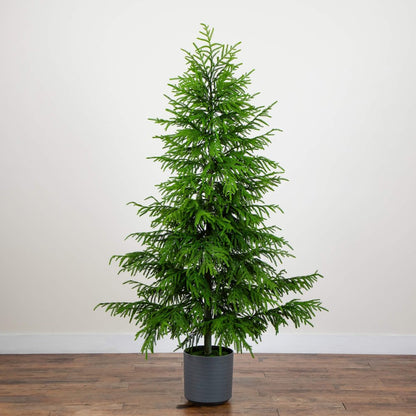 7ft. Artificial Real Touch Norfolk Island Pine Christmas Tree with Natural Look