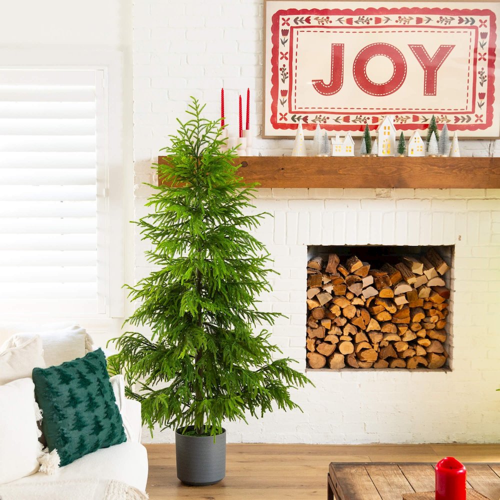 7ft. Artificial Real Touch Norfolk Island Pine Christmas Tree with Natural Look