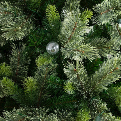 7.5ft. Artificial Christmas Tree with 450 Clear Globe Bulbs and LED Lights