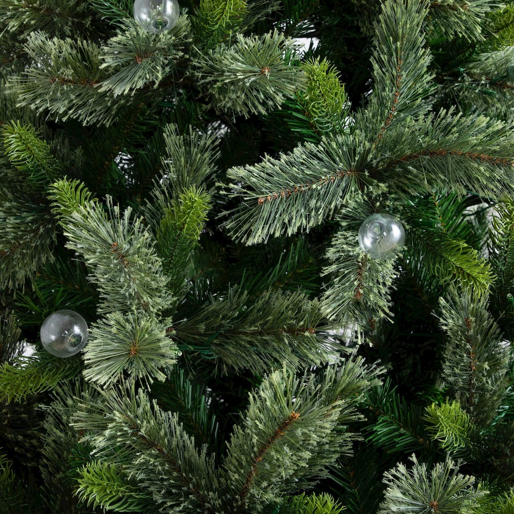 7.5ft. Artificial Christmas Tree with 450 Clear Globe Bulbs and LED Lights