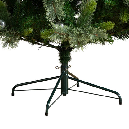 7.5ft. Artificial Christmas Tree with 450 Clear Globe Bulbs and LED Lights