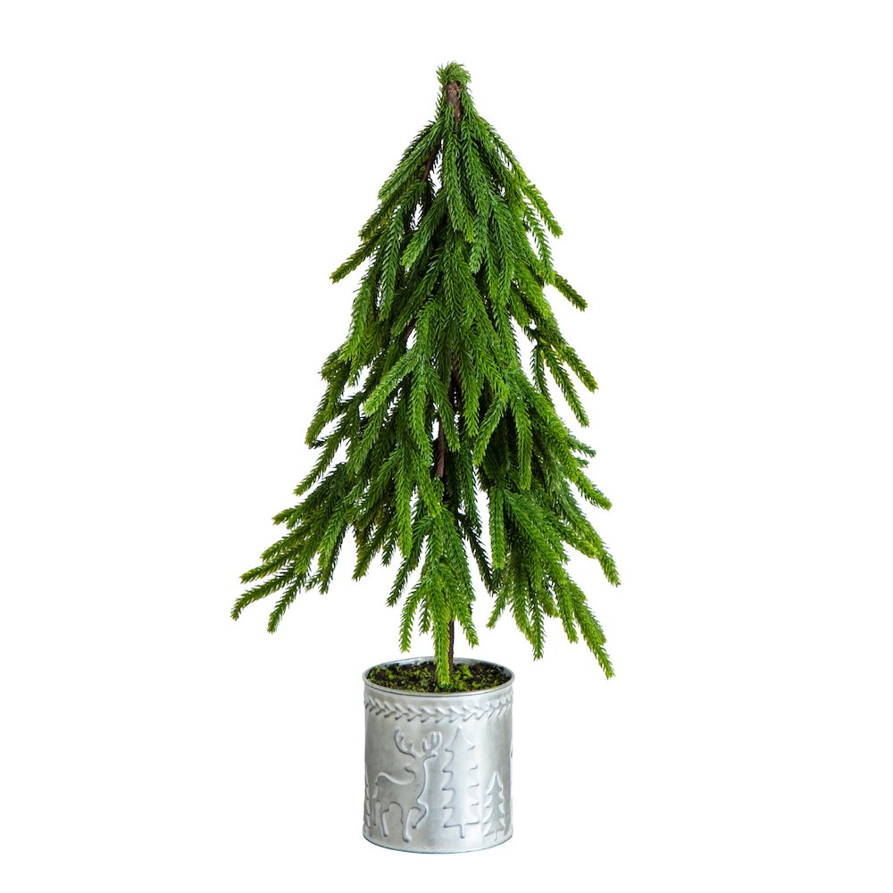 20in. Artificial Real Touch Down Swept Norfolk Island Pine