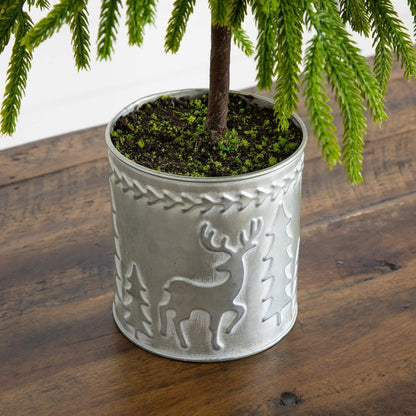 20in. Artificial Real Touch Down Swept Norfolk Island Pine
