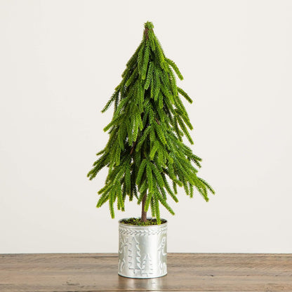 20in. Artificial Real Touch Down Swept Norfolk Island Pine