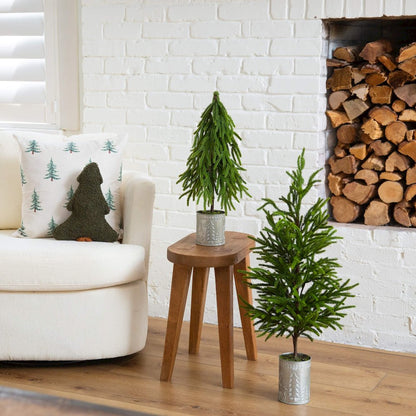 20in. Artificial Real Touch Down Swept Norfolk Island Pine