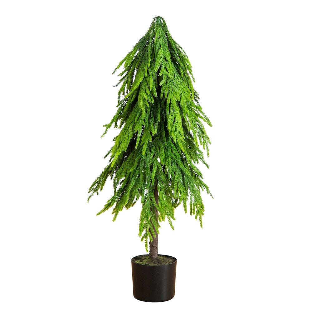 3ft. Artificial Real Touch Down Swept Norfolk Pine Tree with Natural Look