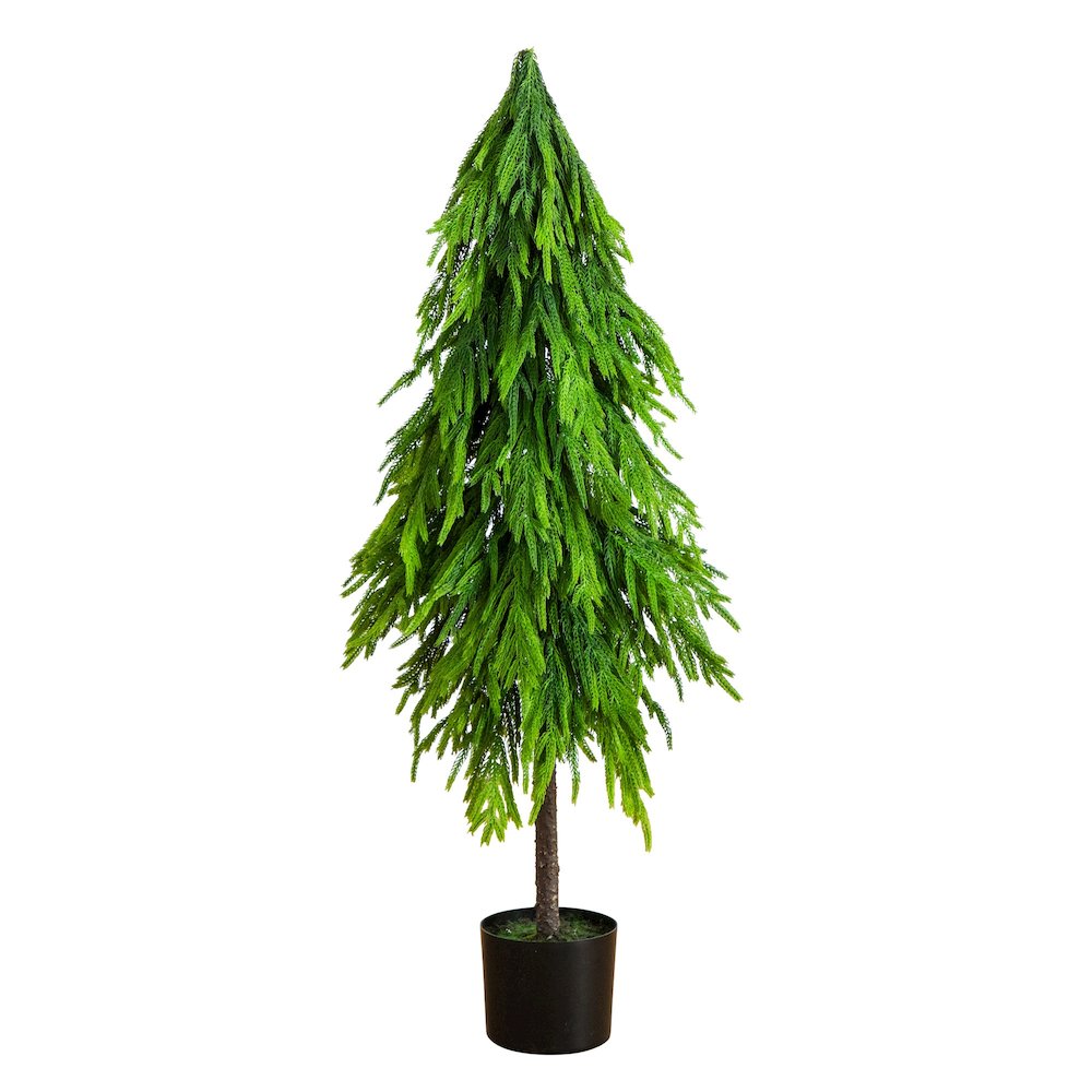 4ft. Artificial Real Touch Down Swept Norfolk Pine Tree with Natural Look