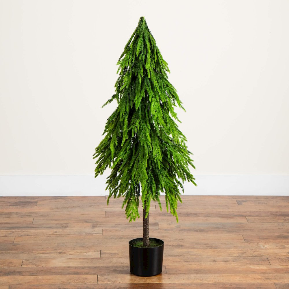 4ft. Artificial Real Touch Down Swept Norfolk Pine Tree with Natural Look