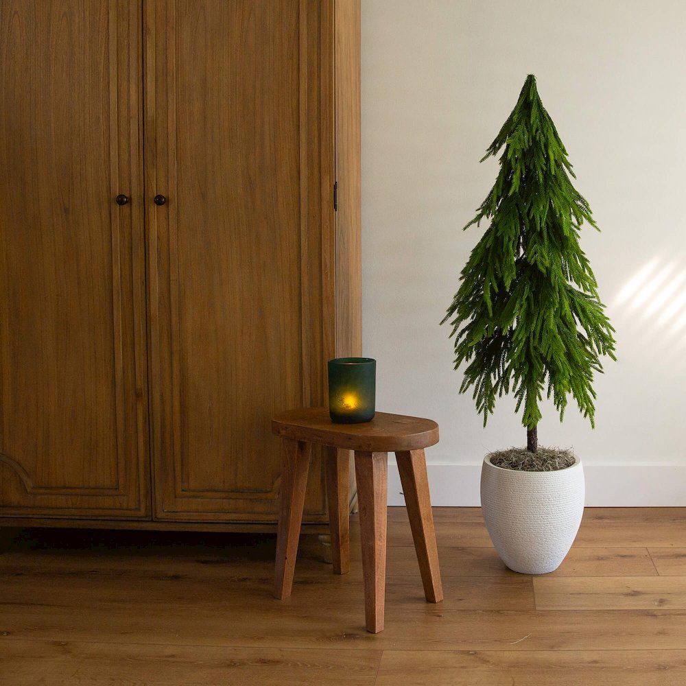 4ft. Artificial Real Touch Down Swept Norfolk Pine Tree with Natural Look