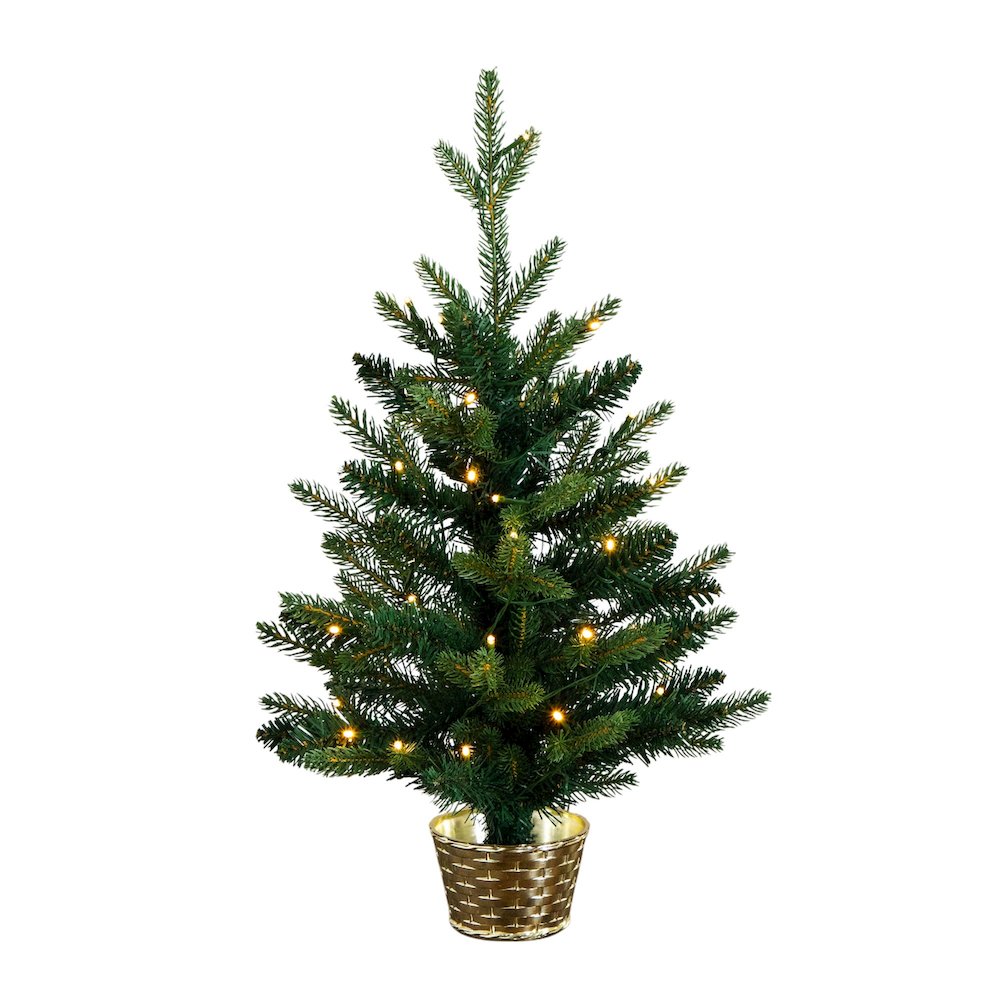 2ft. Pre-Lit Artificial Classic Christmas Tree with 35 LED Lights