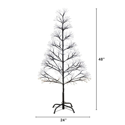 4ft. Pre-Lit Artificial Halloween Black Starburst Tree with 800 Fairy LED Lights