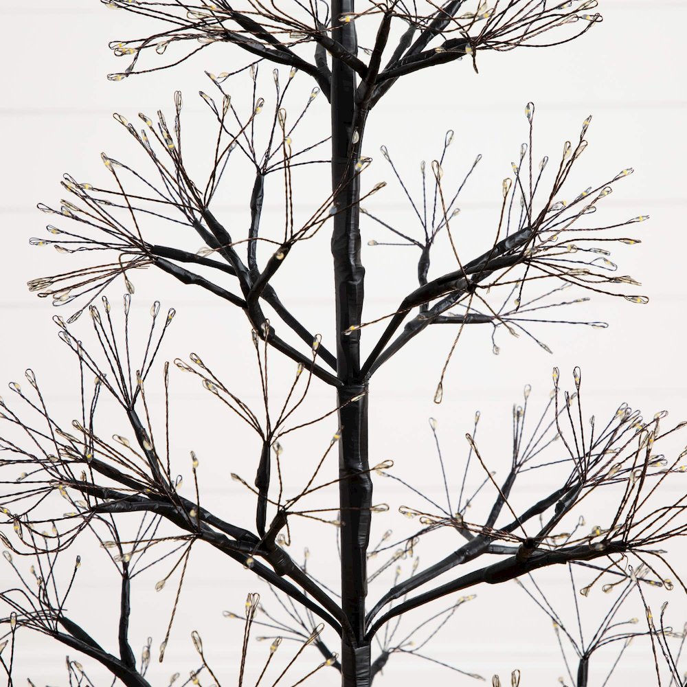 4ft. Pre-Lit Artificial Halloween Black Starburst Tree with 800 Fairy LED Lights
