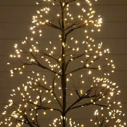 4ft. Pre-Lit Artificial Halloween Black Starburst Tree with 800 Fairy LED Lights