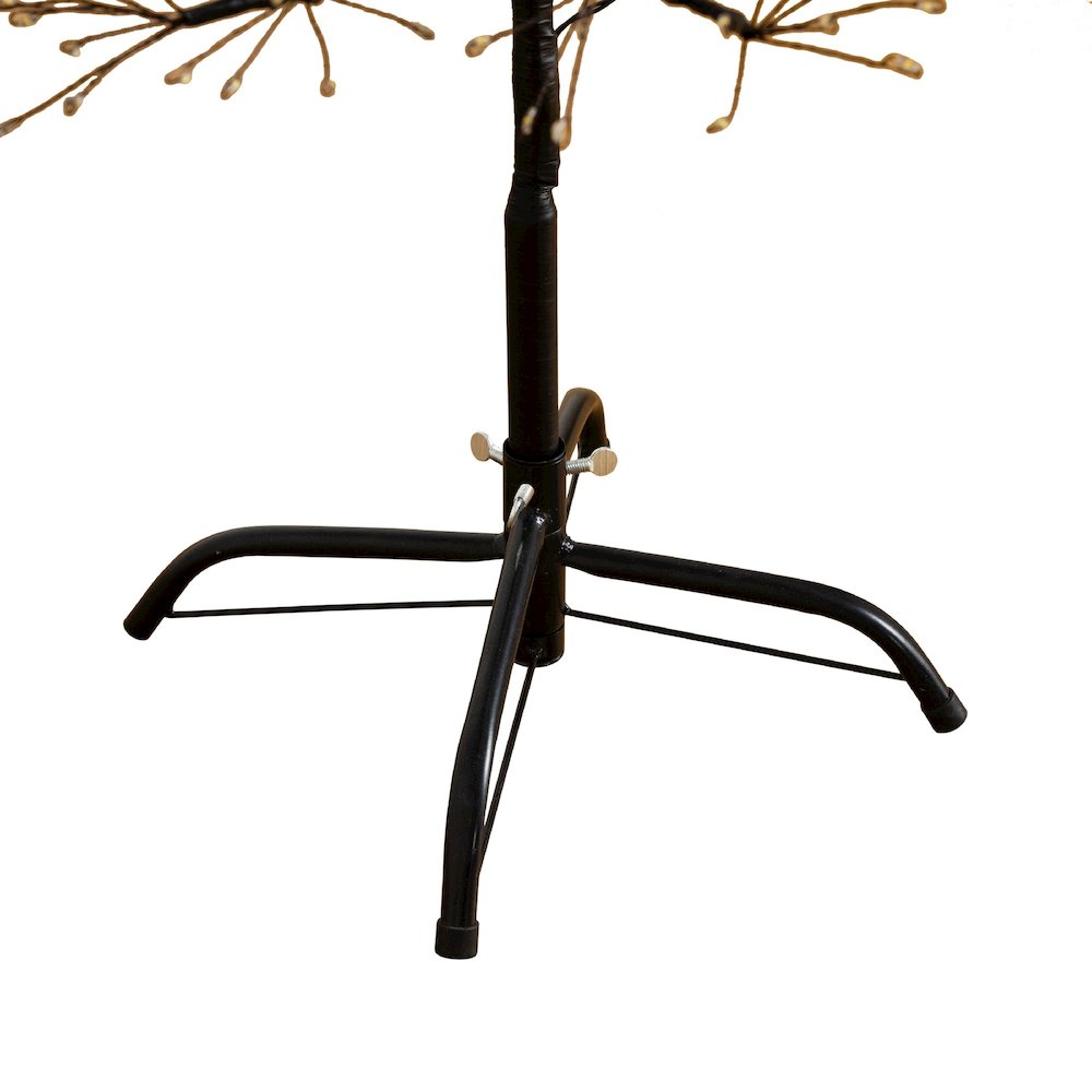 4ft. Pre-Lit Artificial Halloween Black Starburst Tree with 800 Fairy LED Lights