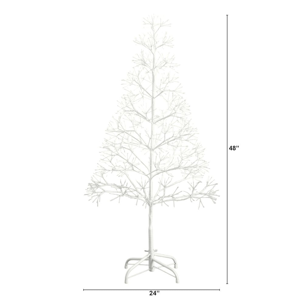 4ft. Pre-Lit Artificial White Starburst Tree with 800 Fairy LED Lights