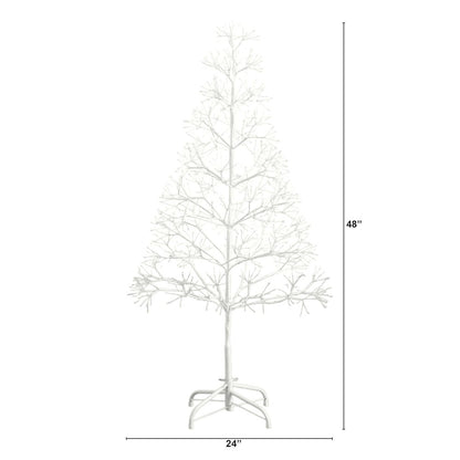 4ft. Pre-Lit Artificial White Starburst Tree with 800 Fairy LED Lights