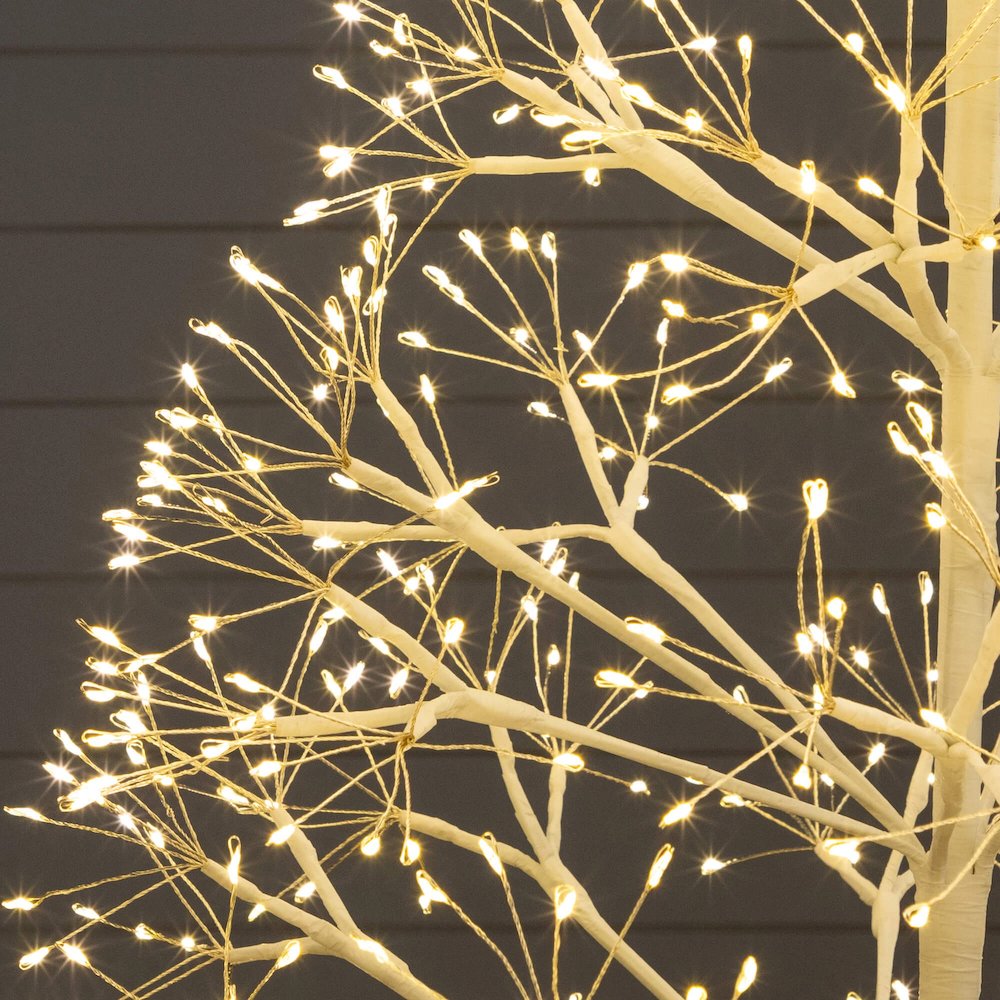 4ft. Pre-Lit Artificial White Starburst Tree with 800 Fairy LED Lights