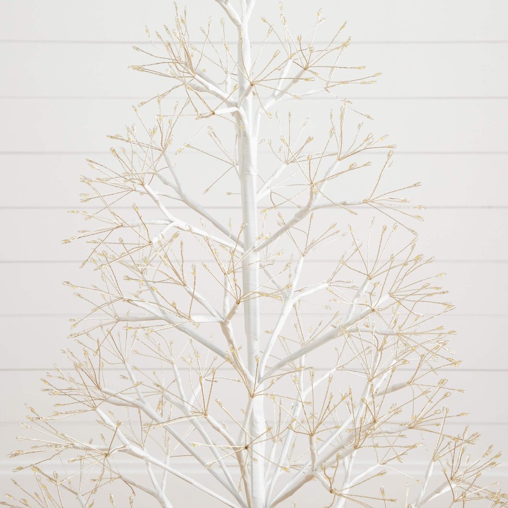 4ft. Pre-Lit Artificial White Starburst Tree with 800 Fairy LED Lights