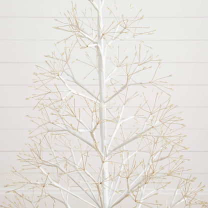 4ft. Pre-Lit Artificial White Starburst Tree with 800 Fairy LED Lights