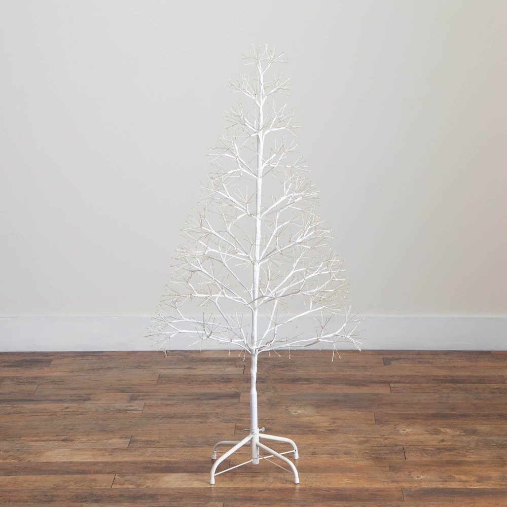 4ft. Pre-Lit Artificial White Starburst Tree with 800 Fairy LED Lights