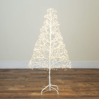 4ft. Pre-Lit Artificial White Starburst Tree with 800 Fairy LED Lights
