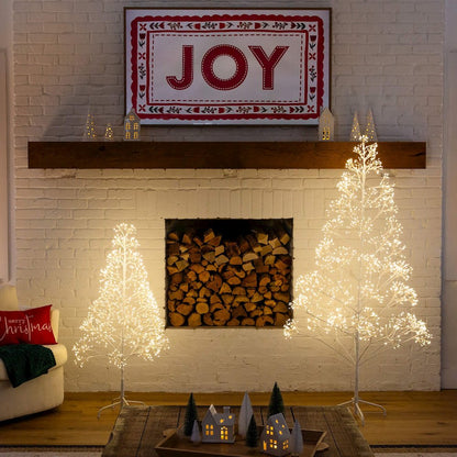 4ft. Pre-Lit Artificial White Starburst Tree with 800 Fairy LED Lights