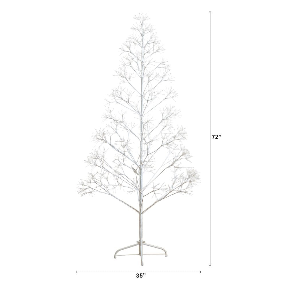 6ft. Pre-Lit Artificial White Starburst Tree with 1680 Fairy LED Lights
