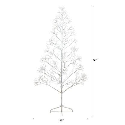 6ft. Pre-Lit Artificial White Starburst Tree with 1680 Fairy LED Lights