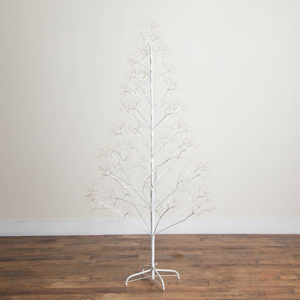 6ft. Pre-Lit Artificial White Starburst Tree with 1680 Fairy LED Lights