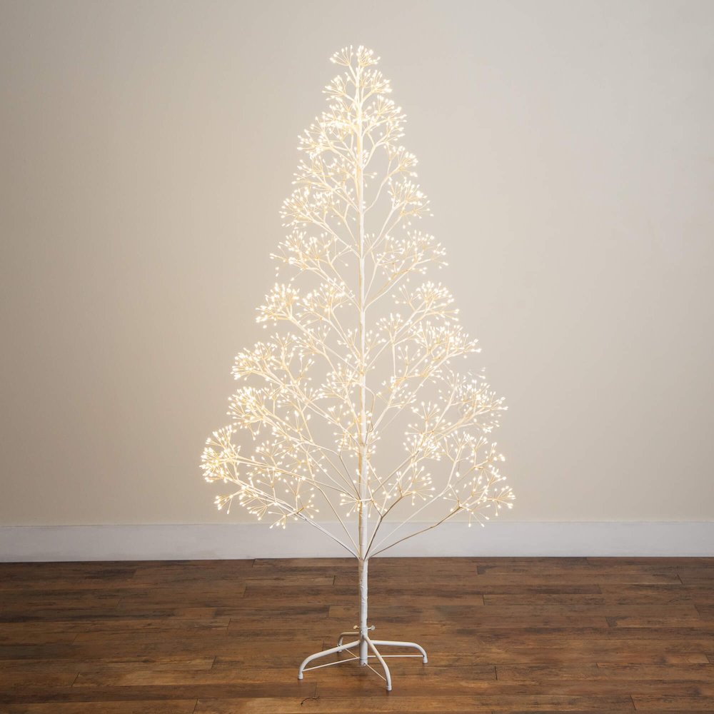 6ft. Pre-Lit Artificial White Starburst Tree with 1680 Fairy LED Lights