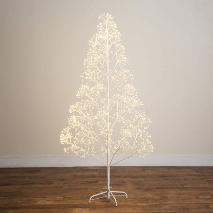 6ft. Pre-Lit Artificial White Starburst Tree with 1680 Fairy LED Lights