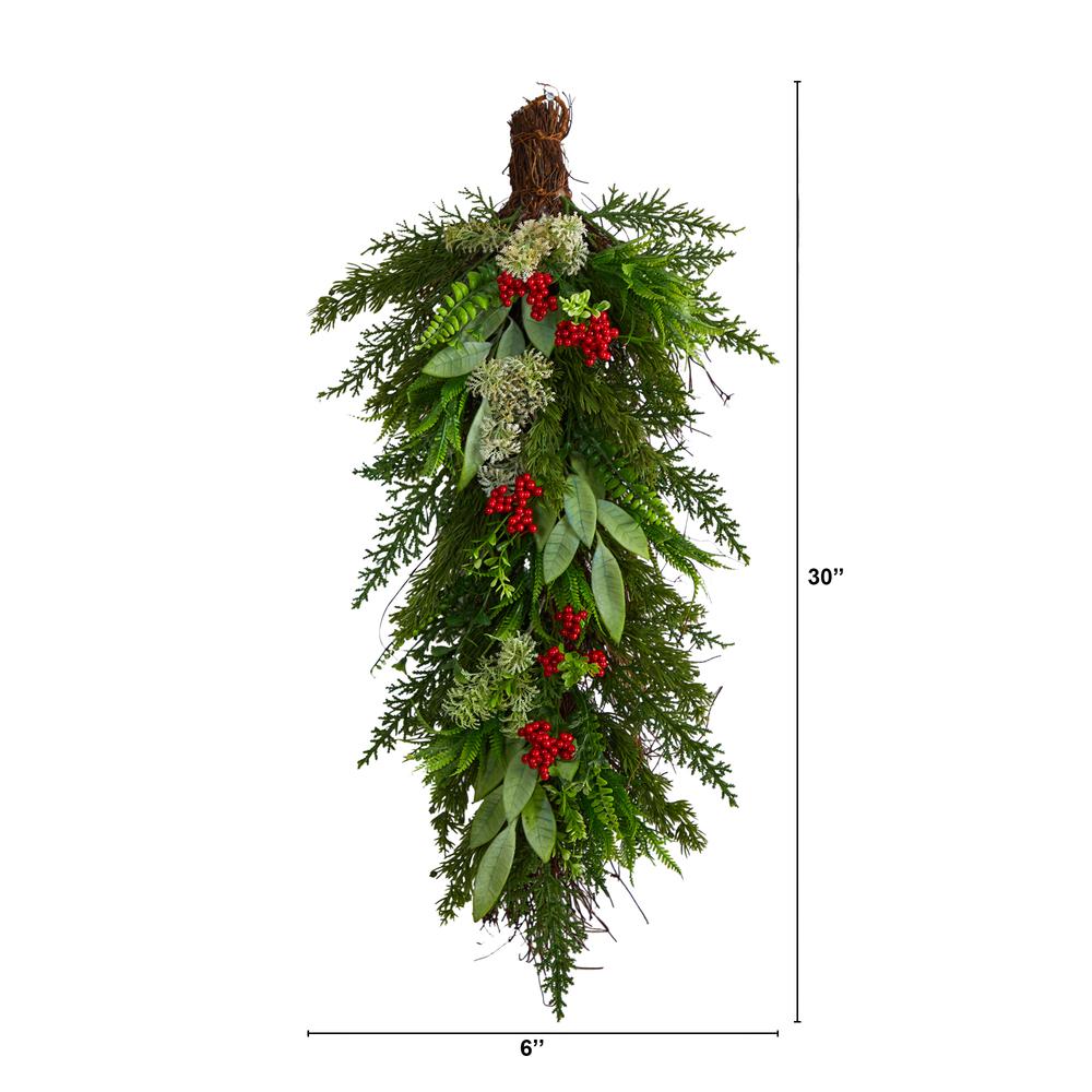 30in. Cedar and Berry Artificial Christmas Swag