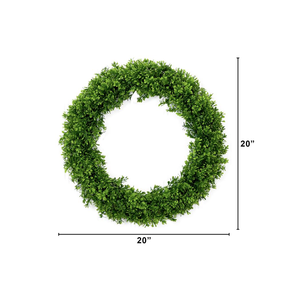 20in. Artificial Boxwood Wreath