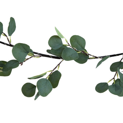 6.5ft. Lighted Artificial Eucalyptus Garland with 100 Warm White LED Lights